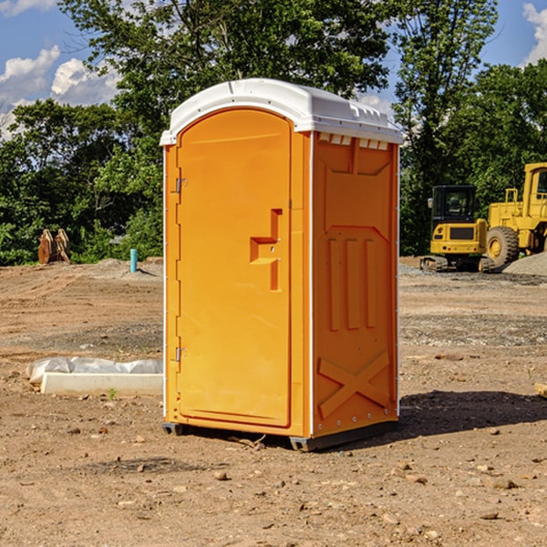 how often are the portable restrooms cleaned and serviced during a rental period in Battletown KY